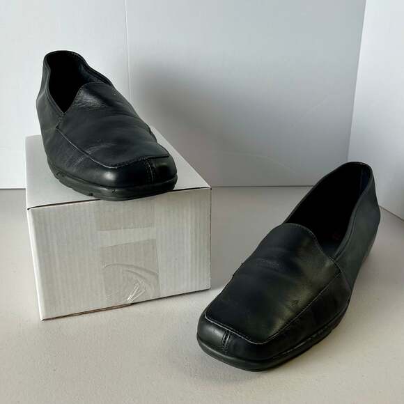 Aerosoles Shoes - Aerosoles Black Leather Slip On Comfort‎ Loafers Minimalist US 11B